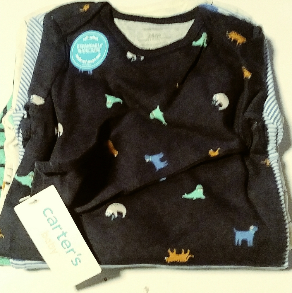 Carters Baby boy 4 pack safari themed bodysuits